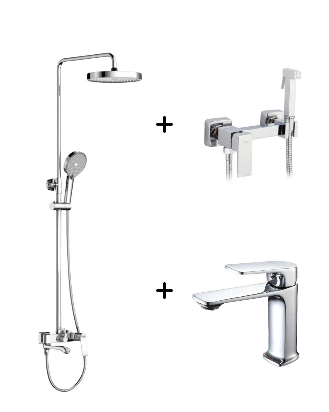 Набор смесителей 3в1 Frap Хром (F2475/ F7504/ F1086)