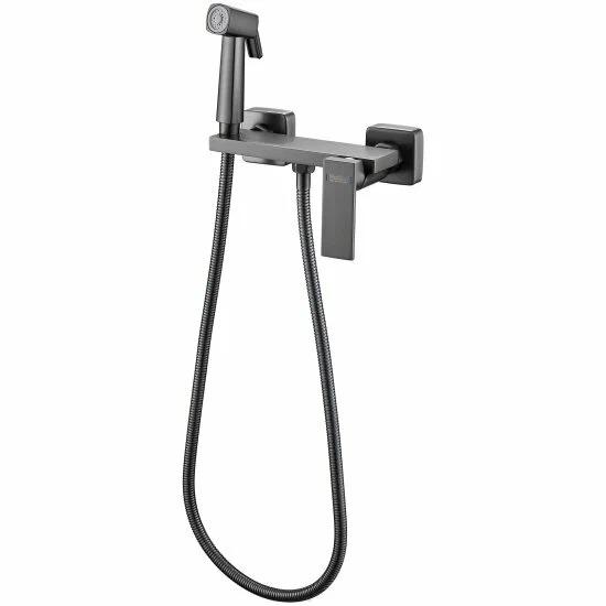 Смеситель с гигиеническим душем HAIBA HB5517-3 графит