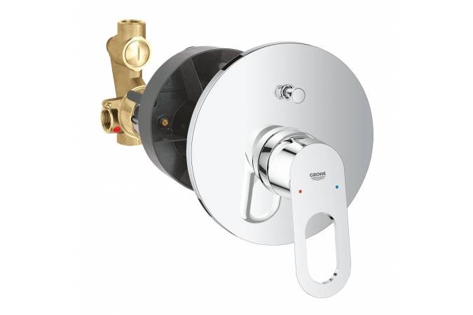 Смеситель для ванны GROHE BauLoop (внешняя и встраиваемая части), хром 29081000