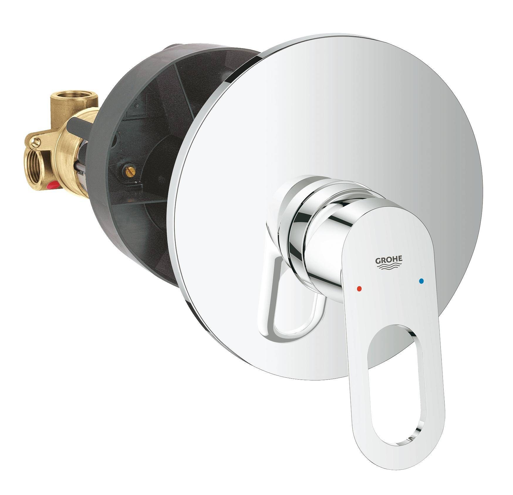 Смеситель для душа GROHE BauLoop (внешняя и встраиваемая части), хром 29080000