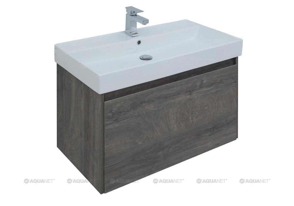 Тумба под умывальник Aquanet Nova Lite 90 дуб рошелье (1 ящик) 242269 264007