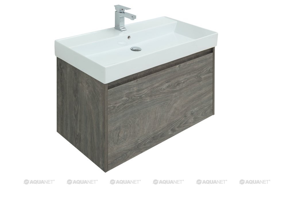Тумба под умывальник Aquanet Nova Lite 100 дуб рошелье (1 ящик) 242579 264006