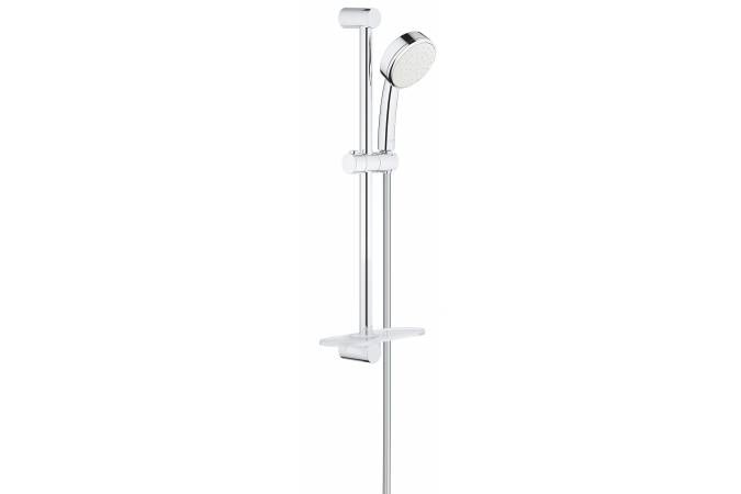 Душевой гарнитур GROHE New Tempesta Cosmopolitan 100 I с полочкой, душевая штанга 600 мм, хром 26083002