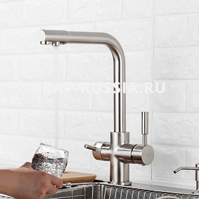 СМЕСИТЕЛЬ ДЛЯ КУХНИ СО ВСТРОЕННЫМ ФИЛЬТРОМ (КРАНОМ) ПОД ПИТЬЕВУЮ ВОДУ FRAP H52 F 4352-5