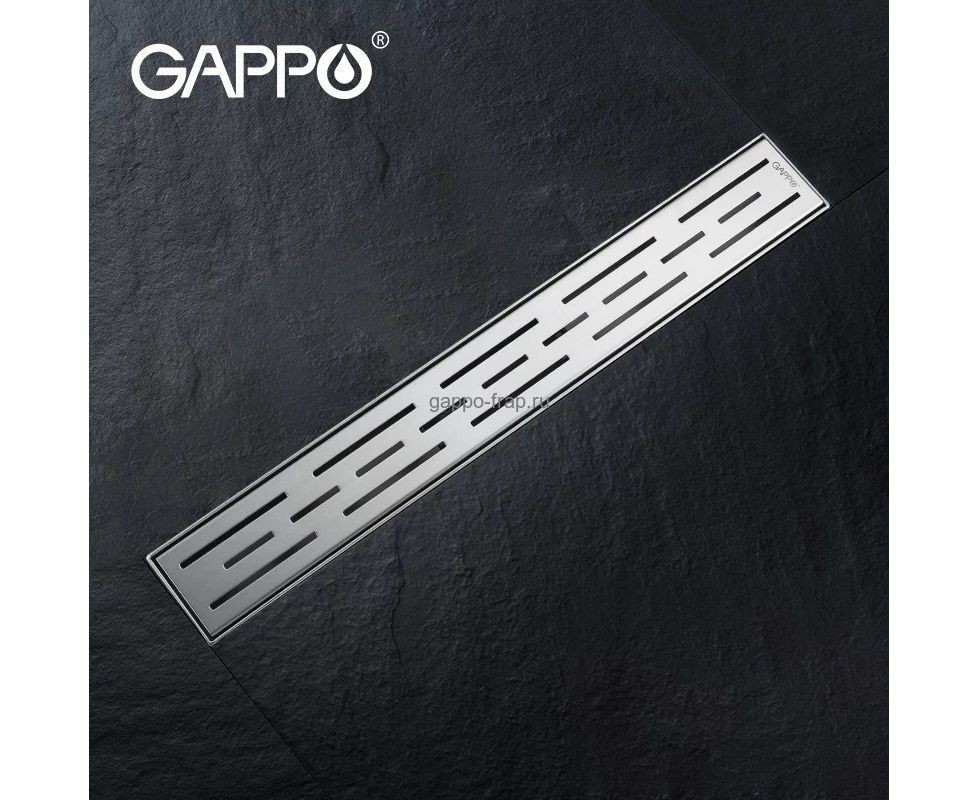 Душевой трап из нержавеющей стали боковой GAPPO G 86007-1 70*600 Хром