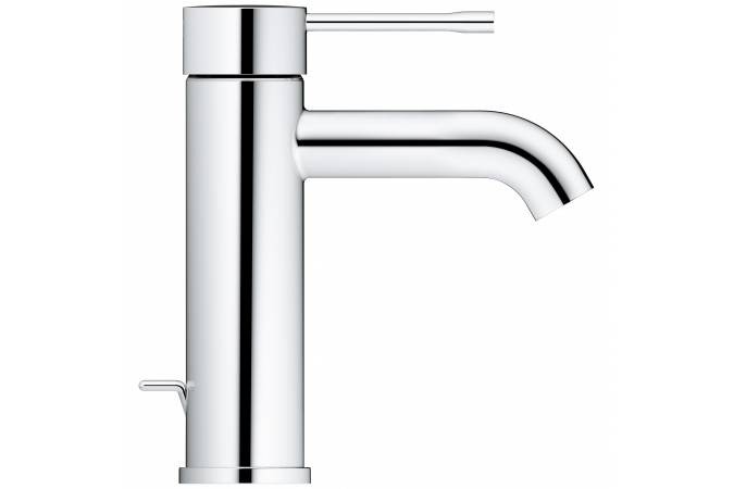 Смеситель для раковины GROHE Essence+ с низким изливом и донным клапаном, хром 23589001