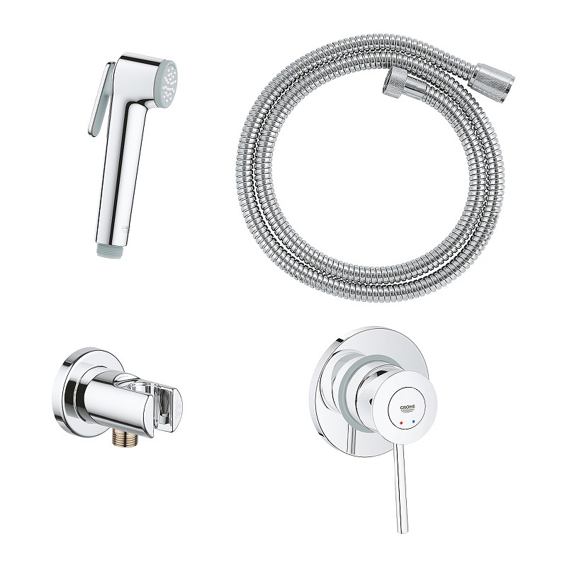 Набор для гигиенического душа GROHE BauClassic со смесителем, хром 124434