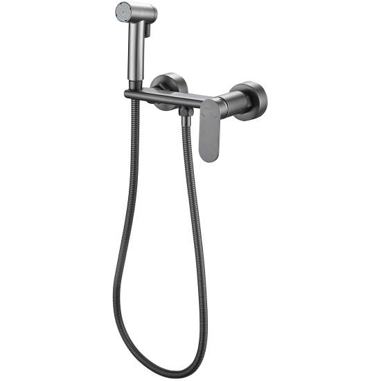 Смеситель с гигиеническим душем HAIBA HB5516-3 графит