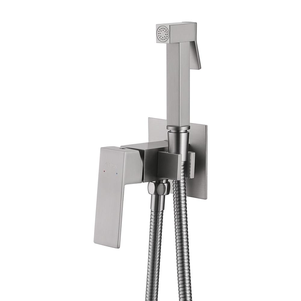 Смеситель ABBER Daheim AF8226SP с гигиеническим душем, сатин