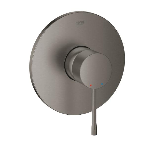 24057AL1 Смеситель однорычажный для душа GROHE Essence, круглая розетка, темный графит матовый