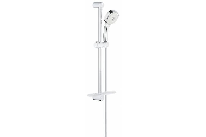Душевой гарнитур GROHE New Tempesta Cosmopolitan 100 с полочкой, 600 мм, 9,5 л/мин, хром 27577002