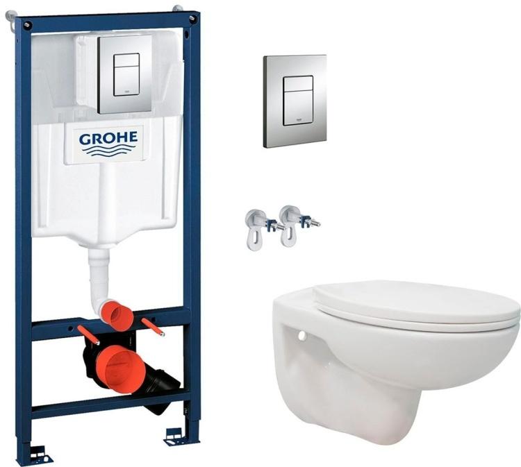 Комплект 3в1 Инстялляция GROHE 38772001 / Унитаз подвесной ASUA Armatür STATUS