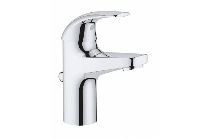 Смеситель для раковины GROHE Start Curve с энергосберегающим картриджем, донный клапан, хром 23765000
