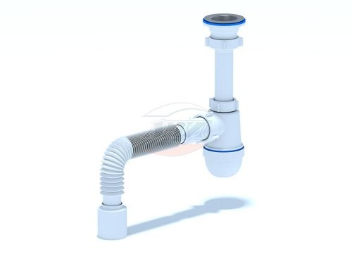 Cифон АНИ 1 1/2*40 c гибкой трубой 40*50 АНИ Пласт C 0110 (Россия)