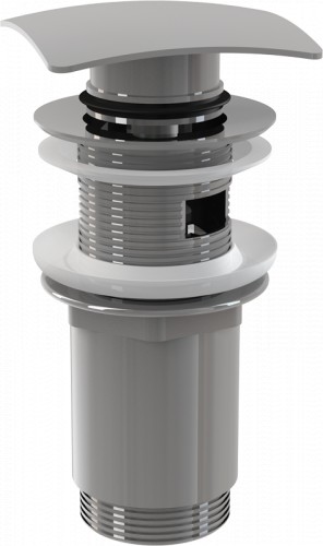 Водослив для умывальника click/clack 5/4,c квадратной заглушкой Alca Plast A 393 (Чехия)