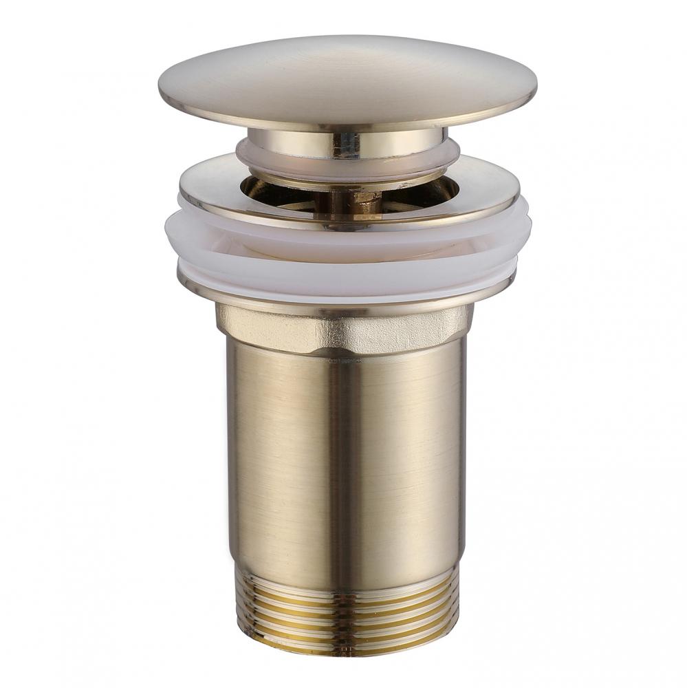 Донный клапан ABBER AF 0010 G с переливом, золото матовое