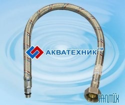 Подводка для смесителей 80 см М*10*18  гайка-штуцер (Россия)