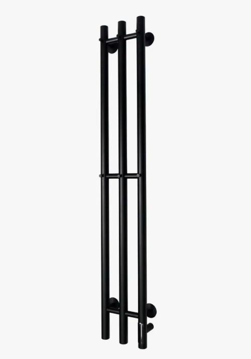 Полотенцесушитель электрический Rein Trio Classic-Matte Black 1200*150 мм