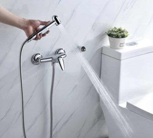 Смеситель настенный с гигиеническим душем LEMARK LM 3318 C PRAMEN (Чехия)