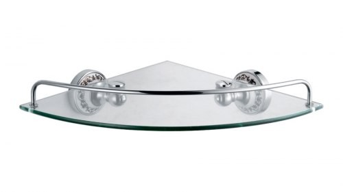 Полка стеклянная угловая для ванной комнаты FIXSEN BOGEMA FX-78503A (ЧЕХИЯ)