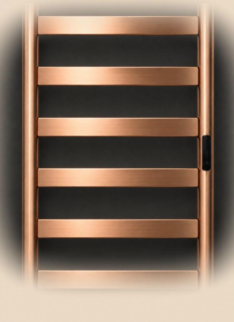 Полотенцесушитель электрический REIN Classic Cube 6-Brushed rose gold-6040, 600*400 мм
