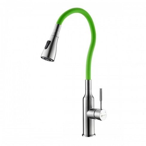 Смеситель для кухни LEMARK LM 5082 S-Green EXPERT, с гибким изливом (Чехия)