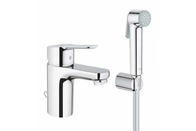Смеситель для раковины GROHE BauEdge с гигиеническим душем, хром 23757000