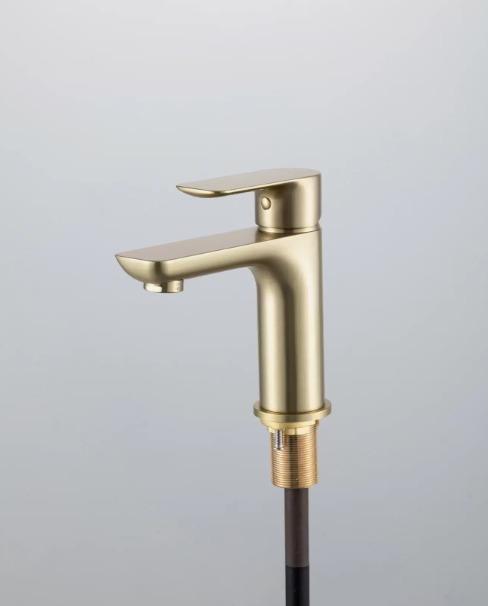 Смеситель GAPPO для раковины G1048-3 Золотой Сатин