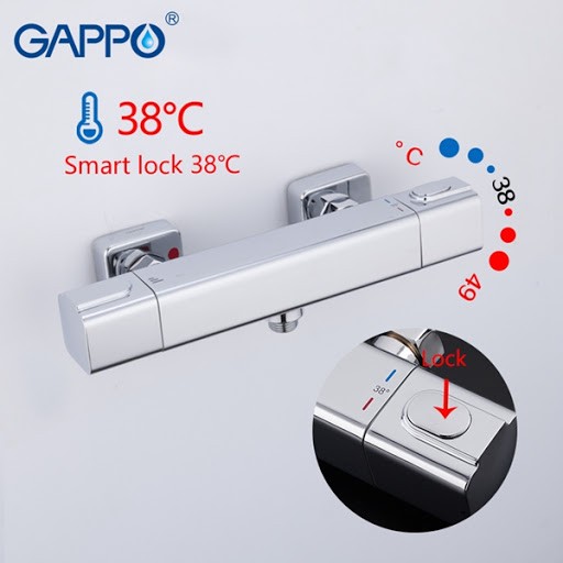 Смеситель GAPPO для душа с термостатом G 2091 Хром