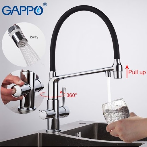 Смеситель GAPPO для кухни с выходом для фильтра   G 4398-7 Хром
