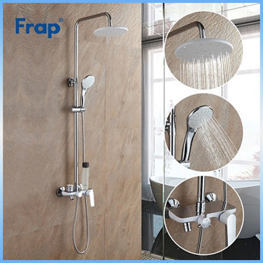 Душевая стойка Frap F 2431 белый/хром