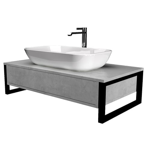 Тумба 1 Марка GRUNGE LOFT 100П Бетон светлый