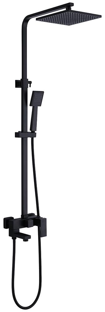 Душевая стойка ABBER Daheim AF 8216 B с изливом, черная матовая