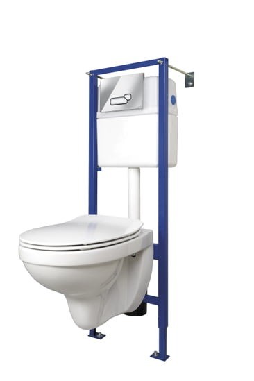 Комплект DELFI DPL EO slim инсталляция VECTOR кнопка ACTIS пластик хром глянцевый