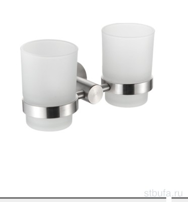 Держатель с двумя стаканами Frap F 30108 нержавеющая сталь