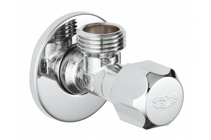 Угловой вентиль 1/2″-1/2″ для подключения смесителей, хром 22016000