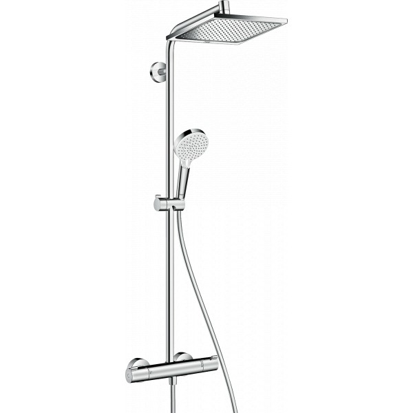 Душевая стойка Hansgrohe Crometta Е 240 1jet Showerpipe 27271000 240 мм (хром) с термостатом