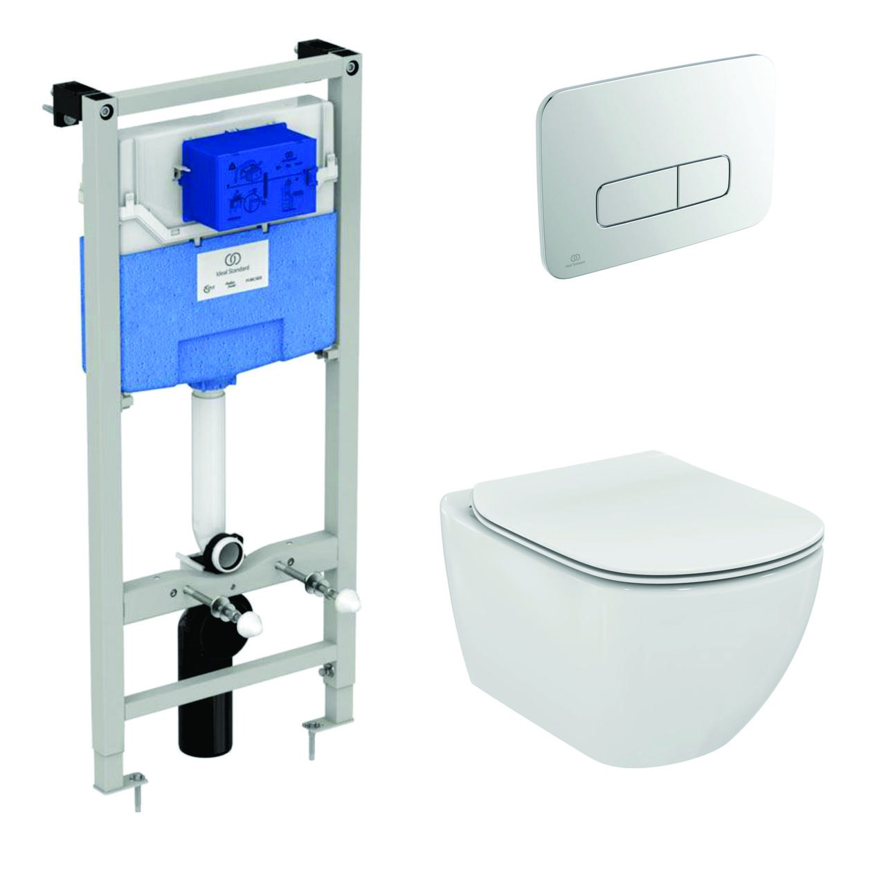K20082002 Ideal Standard Комплект инсталляция, унитаз подвесной TESI AquaBlade с крышкой микролифт
