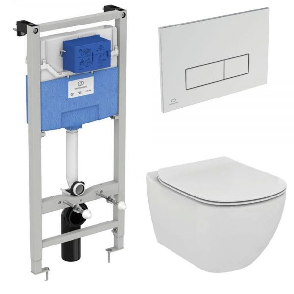 K20082001 Ideal Standard Комплект: инсталляция, унитаз подвесной TESI AquaBlade с крышкой микролифт