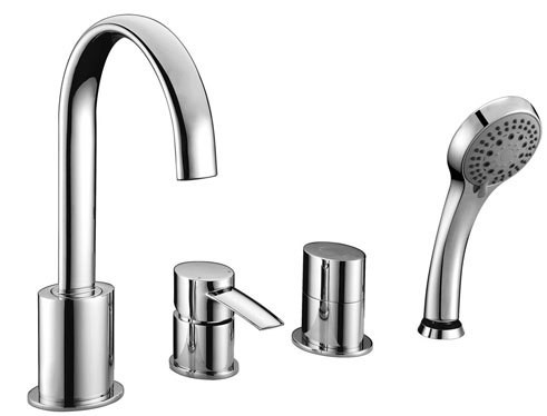 Смеситель врезной для ванны на 4 отверстия LEMARK LM 3241 C ATLANTISS (Чехия)