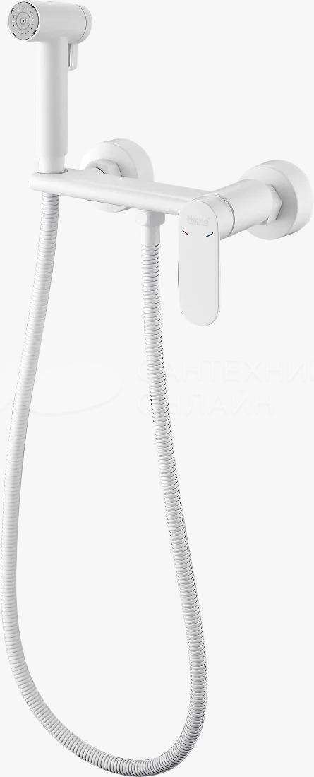 Смеситель с гигиеническим душем HAIBA HB5516-8 белый