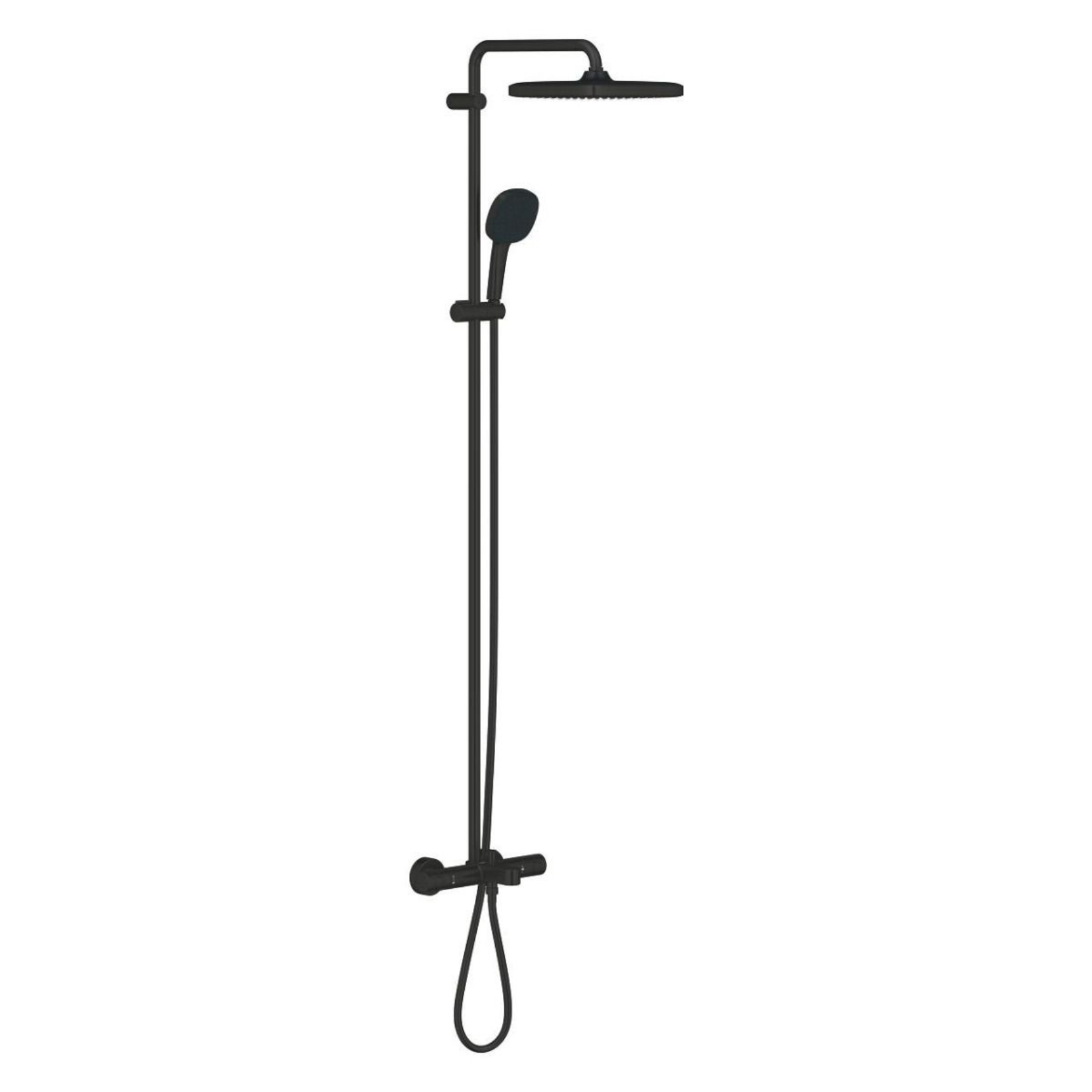 Душевая система с термостатом для ванны, черный Grohe Tempesta 250 Cube 266912431