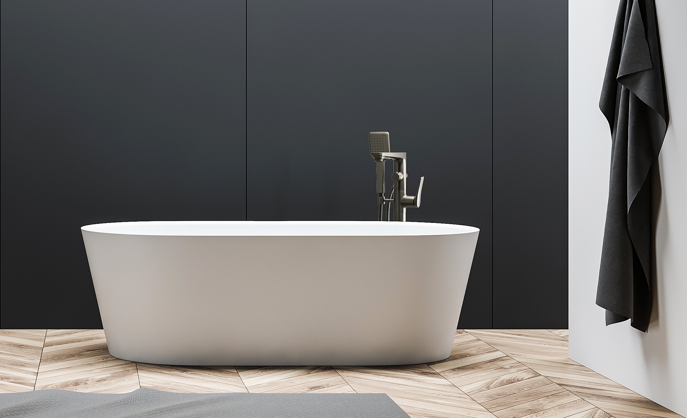 Смеситель Lemark Bronx для ванны, напольный LM 3744 GM
