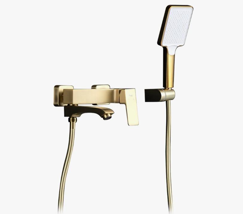 Смеситель Frap для ванны F3276-3 Золотой Сатин лейка 3-х режимная