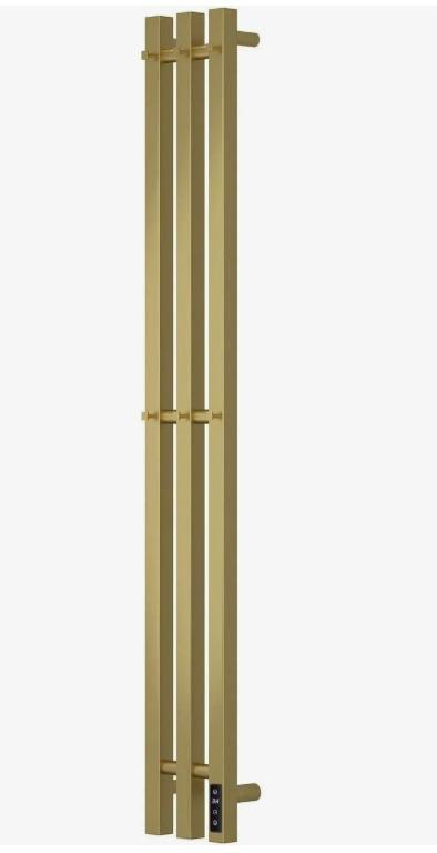 Полотенцесушитель электрический Rein Trio Cube-Brushed Gold 1200*150 мм
