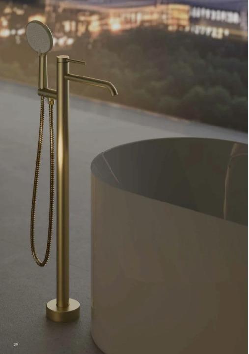 Смеситель GAPPO для ванны G3006-3 напольный Золотой