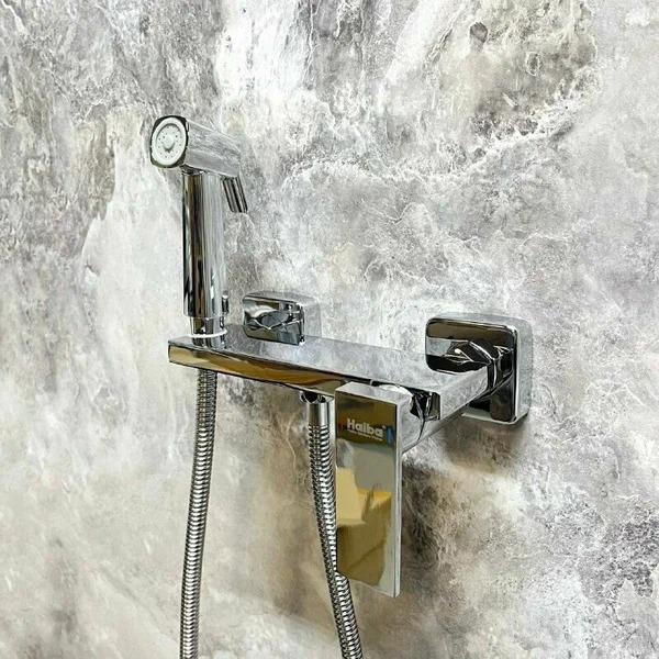 Смеситель с гигиеническим душем HAIBA HB5517 хром