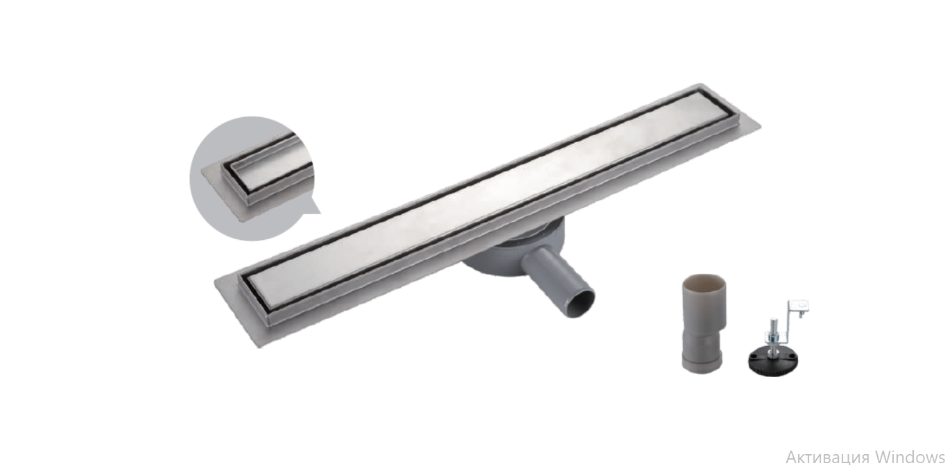 Душевой трап GAPPO G86007-4 из нержавеющей стали боковой 70*600 Хром